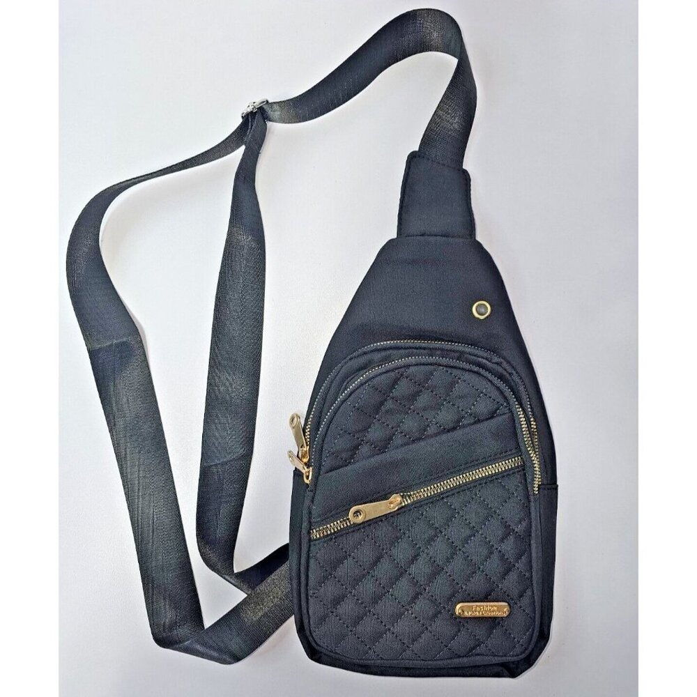 Black Nylon Sling-Style Small Crossbody Bag New Fashion Jingpin Creations